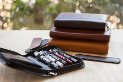 Aston Leather 10 Slot Pen Case - Cognac -Office Tools Aston Leather SharedEnvironmentals 2