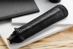 Aston Leather Single Slip Pen Pouch - Black -Office Tools Aston Leather SinglePenPouch Black 2