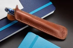 Aston Leather Single Slip Pen Pouch - Tan -Office Tools Aston Leather SinglePenPouch Tan 2