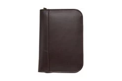 Aston Leather 10 Slot Pen Case - Dark Brown