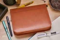 Aston Leather 20 Slot Pen Case - Tan -Office Tools AstonLeather 20PenCase Tan 1