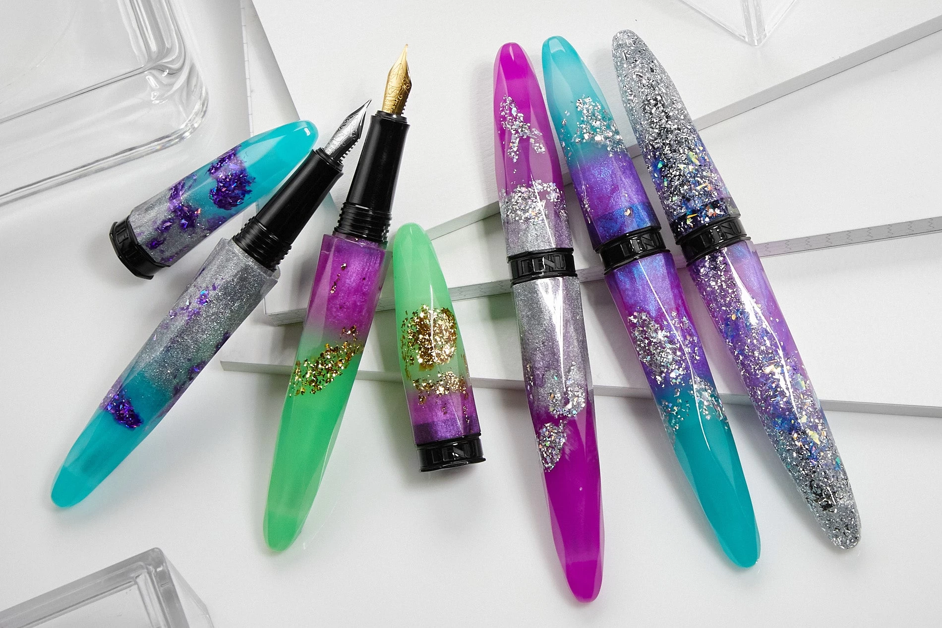 BENU Briolette Fountain Pen - Luminous Lagoon 11 BENU Briolette Fountain Pen - Luminous Lagoon - Image 9