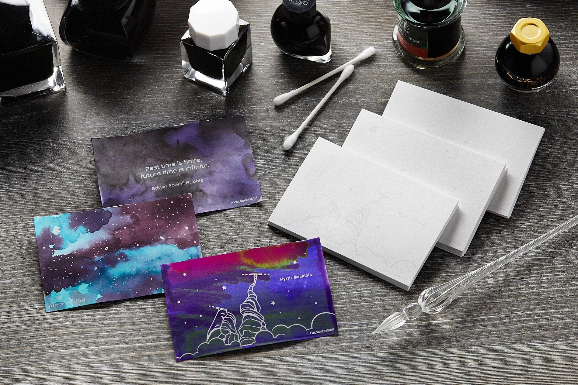 Colorverse Ink Art Cards - Hubble (Size B) 3 Colorverse Ink Art Cards - Hubble (Size B)