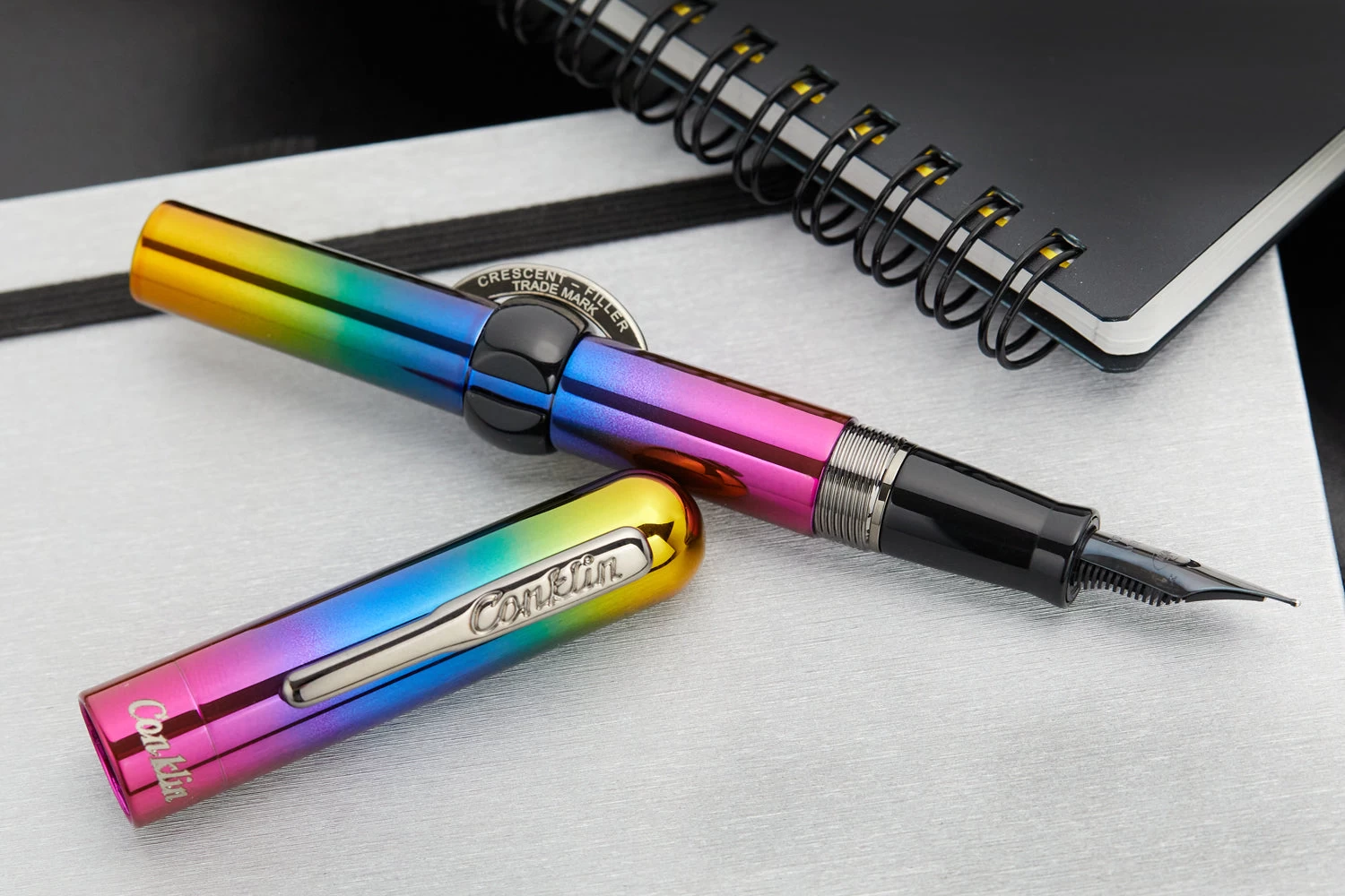 Conklin Mark Twain Crescent Filler Fountain Pen - Rainbow (Limited Edition) 5 Conklin Mark Twain Crescent Filler Fountain Pen - Rainbow (Limited Edition) - Image 3
