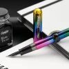 Conklin Mark Twain Crescent Filler Fountain Pen - Rainbow (Limited Edition) 1 Conklin Mark Twain Crescent Filler Fountain Pen - Rainbow (Limited Edition) -Office Tools Conklin Crescent Rainbow LE 4
