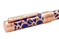 Conklin Endura Deco Crest Fountain Pen - Blue 21 Conklin Endura Deco Crest Fountain Pen - Blue -Office Tools Conklin Endura DecoCrest RoseGold Blue OW 5