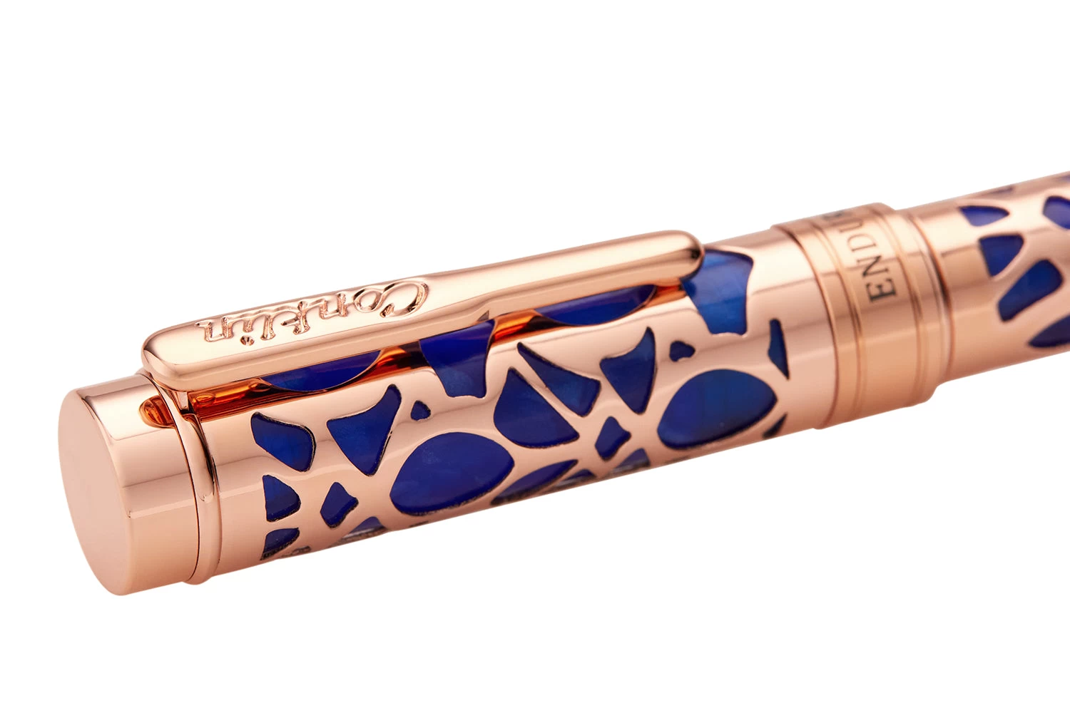 Conklin Endura Deco Crest Fountain Pen - Blue 7 Conklin Endura Deco Crest Fountain Pen - Blue - Image 5