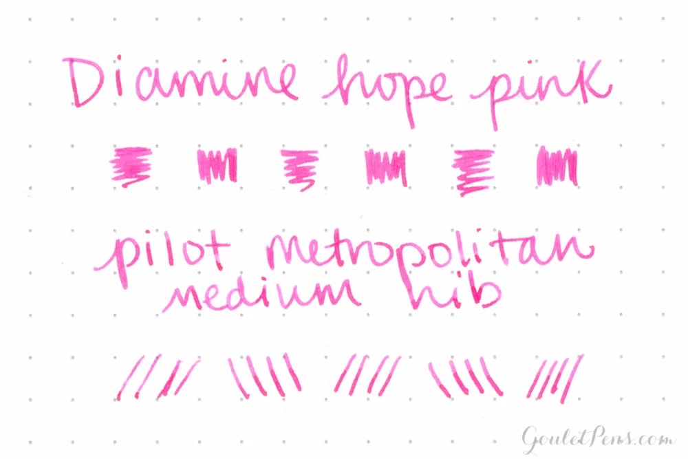 Diamine Hope Pink - Ink Sample 4 Diamine Hope Pink - Ink Sample - Image 2