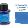 De Atramentis Document Ink Cyan - 45ml Bottled Ink -Office Tools DeAtramentis DocumentInk Cyan 45ml BS SwabText