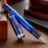 Delta DV Original Mid-Size Fountain Pen - Blue Demonstrator (Special Edition) -Office Tools Delta DV Original BlueDemo 4