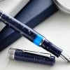 Delta Lapis Blue Celluloid Fountain Pen - Palladium (Limited Edition) -Office Tools Delta Lapis Blue Celluloid Palladium 4