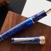 Delta Lapis Blue Celluloid Fountain Pen - Rosegold (Limited Edition) -Office Tools Delta Lapis Blue Celluloid RoseGold 4