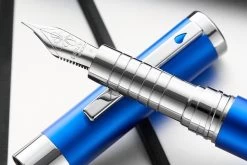 Diplomat Nexus Demo Fountain Pen - Blue/Silver -Office Tools Diplomat Nexus Demo Blue Chrome 3