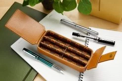 Esterbrook Triple Pen Nook - British Tan -Office Tools Esterbrook 3 PenNook BritishTan 2