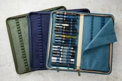 Esterbrook 40 Pen Zipper Canvas Pen Case - Army Green -Office Tools Esterbrook Canvas PenCases 40 Group 2
