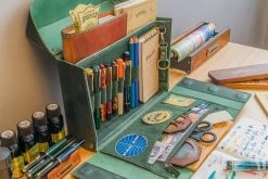 Galen Leather Writer's Medic Bag - Crazy Horse Forest Green -Office Tools GL MedicBag Green stock 10