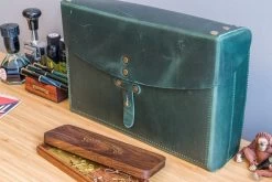 Galen Leather Writer's Medic Bag - Crazy Horse Forest Green -Office Tools GL MedicBag Green stock 4