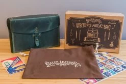 Galen Leather Writer's Medic Bag - Crazy Horse Forest Green -Office Tools GL MedicBag Green stock 6