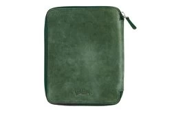 Galen Leather Zippered A5 Notebook Folio - Crazy Horse Forest Green -Office Tools GalenLeather A5Folio CHGreen OW 3