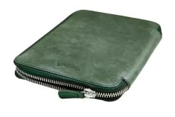 Galen Leather Zippered A5 Notebook Folio - Crazy Horse Forest Green -Office Tools GalenLeather A5Folio CHGreen OW 4