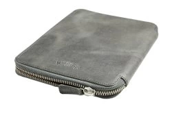 Galen Leather Zippered A5 Notebook Folio - Crazy Horse Smoky -Office Tools GalenLeather A5Folio CHSmoky OW 4