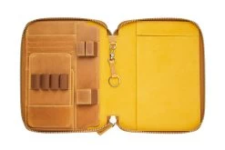 Galen Leather Zippered A5 Notebook Folio - Crazy Horse Honey Ochre -Office Tools GalenLeather A5Folio HoneyOchre OW 3
