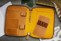 Galen Leather Zippered A5 Notebook Folio - Crazy Horse Honey Ochre -Office Tools GalenLeather A5NotebookFolio CrazyHorseHoneyOchre 2 c04b6223 1532 418d 8b04 c9f1d08cf98b