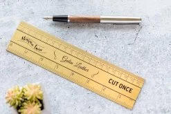 Galen Leather Brass Ruler -Office Tools GalenLeather Accessories Ruler 2