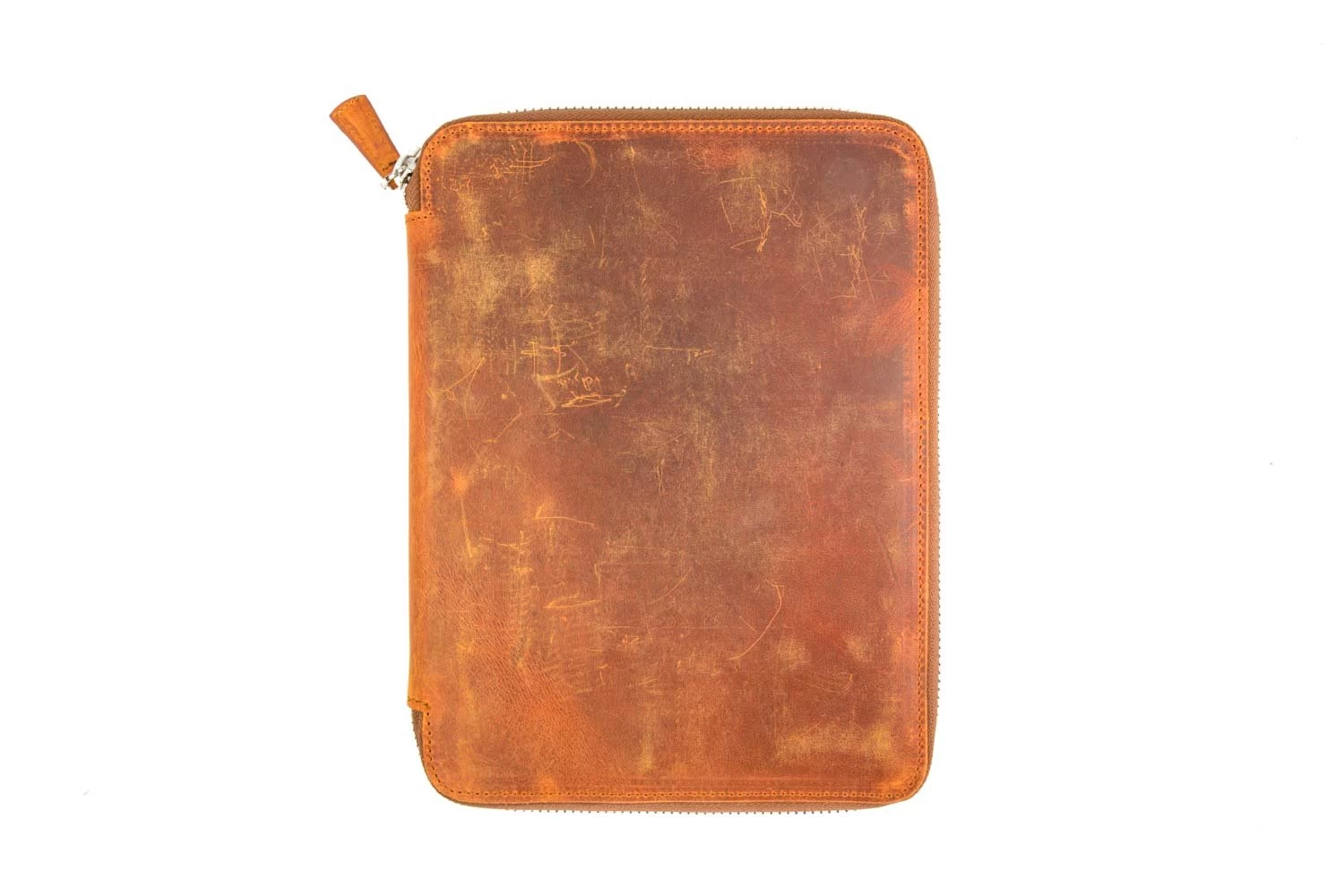 Galen Leather Zippered A5 Notebook Folio - Crazy Horse Brown 3 Galen Leather Zippered A5 Notebook Folio - Crazy Horse Brown