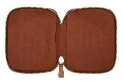 Galen Leather Zippered 10 Slot Pen Case - Brown -Office Tools GalenLeather PenCase 10Slot Brown OW 3