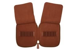 Galen Leather Zippered 10 Slot Pen Case - Brown -Office Tools GalenLeather PenCase 10Slot Brown OW 4