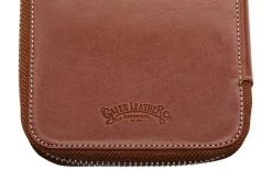 Galen Leather Zippered 10 Slot Pen Case - Brown -Office Tools GalenLeather PenCase 10Slot Brown OW 5