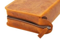 Galen Leather Zippered 40 Slot Pen Case - Crazy Horse Brown -Office Tools GalenLeather PenCase 40Slot CrazyHorseBrown OW 2
