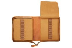 Galen Leather Zippered 40 Slot Pen Case - Crazy Horse Brown -Office Tools GalenLeather PenCase 40Slot CrazyHorseBrown OW 4