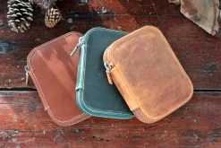 Galen Leather Zippered 10 Slot Pen Case - Brown -Office Tools GalenLeather PenCase10 Brown CHBrown CHForestGreen Group 3