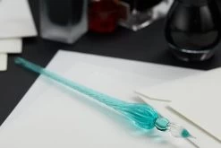 Herbin Round Glass Dip Pen - Green -Office Tools Herbin RoundGlassDipPen Turquoise 2