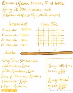 Diamine Golden Sands - Ink Sample -Office Tools InkReview Diamine GoldenSands 3 9bc8aded 4caf 4984 a939 2fae1b56eb3e