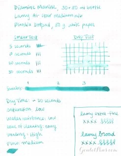 Diamine Marine - 30ml Bottled Ink -Office Tools InkReview Diamine Marine 2