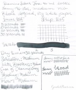 Diamine Silver Fox - 40ml Bottled Ink -Office Tools InkReview Diamine SilverFox 2