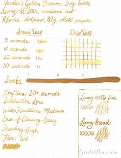Noodler's Golden Brown - Ink Sample -Office Tools InkReview Noodlers GoldenBrown 3