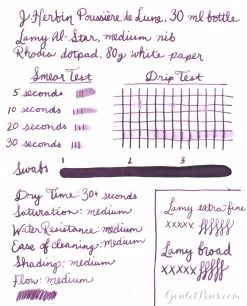 Herbin Poussiere De Lune - 30ml Bottled Ink -Office Tools InkReview PoussieredeLune 1 1