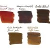 Brown Ink Sample Set -Office Tools InkSampleSet Brown 2023 SwabText