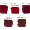 Dark Reds & Burgundy Ink Sample Set -Office Tools InkSampleSet DarkRed Burgundy 2023 SwabText