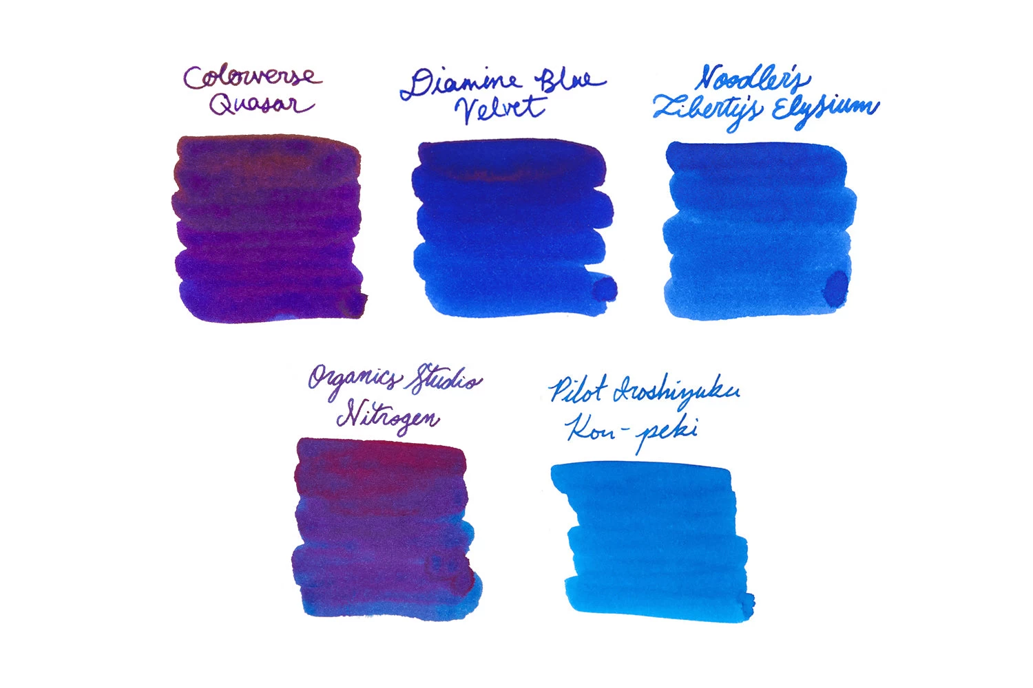 Medium Blue Ink Sample Set 3 Medium Blue Ink Sample Set