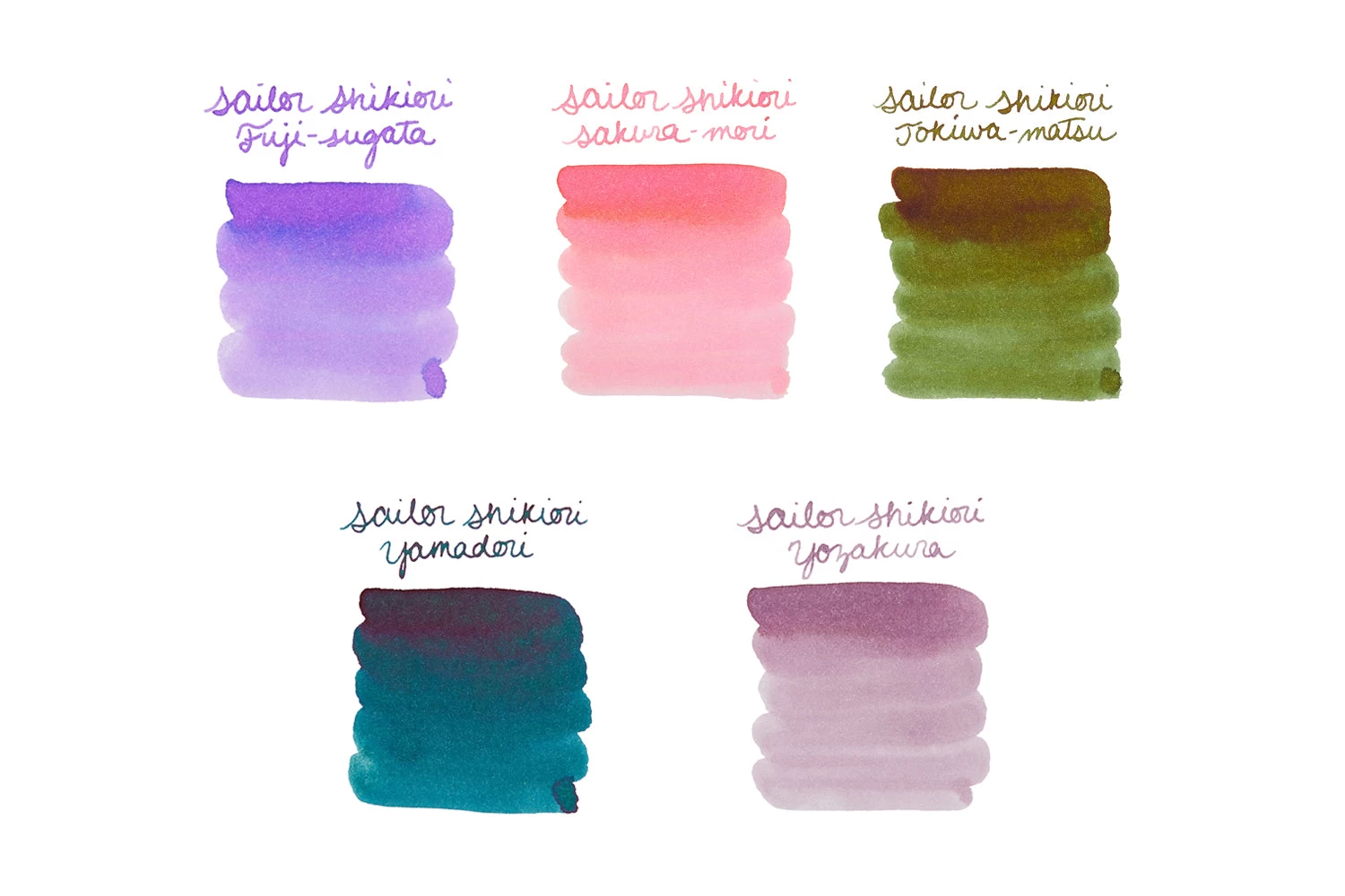 Sailor Shikiori Ink Sample Set 3 Sailor Shikiori Ink Sample Set