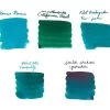 Teal Ink Sample Set -Office Tools InkSampleSet Teal 2023 SwabText