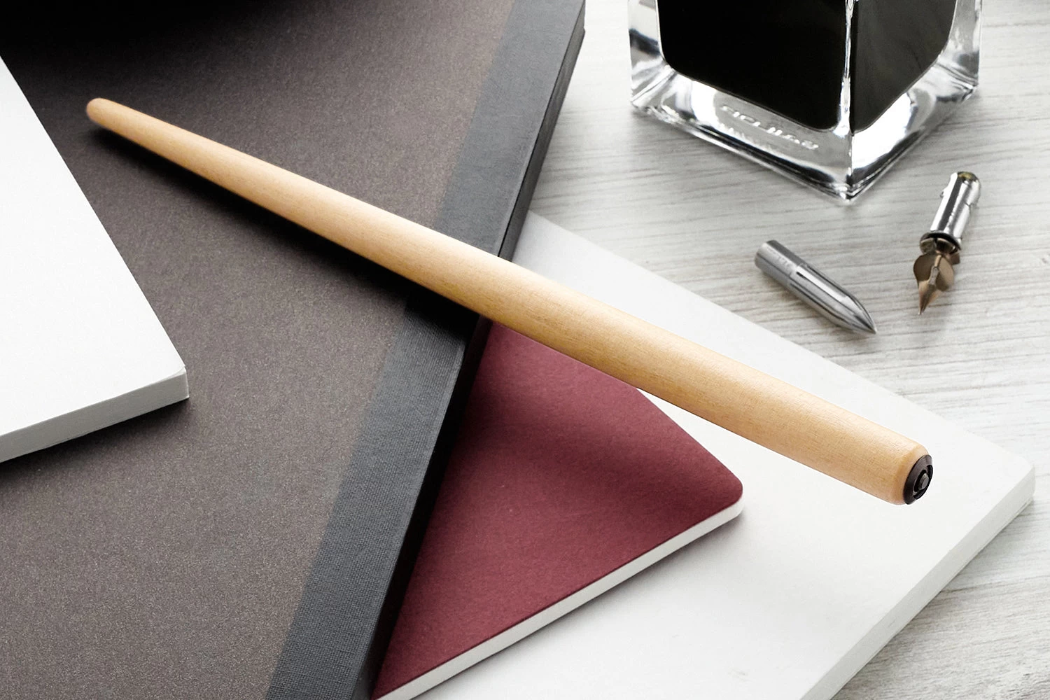 Kakimori White Sakura Wood Nib Holder 5 Kakimori White Sakura Wood Nib Holder - Image 3