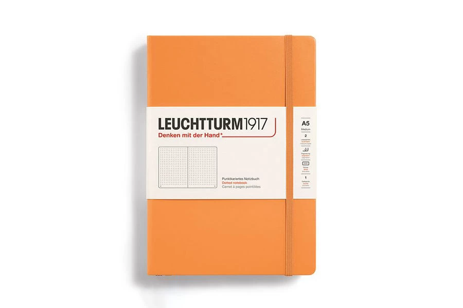 Leuchtturm1917 Medium A5 Notebook - Apricot, Dot Grid 4 Leuchtturm1917 Medium A5 Notebook - Apricot, Dot Grid - Image 2