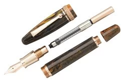 Maiora Ogiva Fountain Pen - Orange/Brown -Office Tools Maiora Ogiva GoldenAge BrownOrange RoseGold OW 3