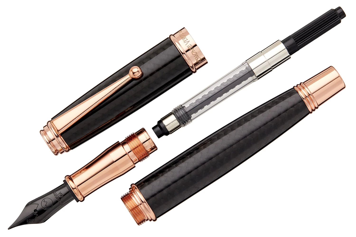 Monteverde Invincia Deluxe Fountain Pen - Rose Gold 5 Monteverde Invincia Deluxe Fountain Pen - Rose Gold - Image 3